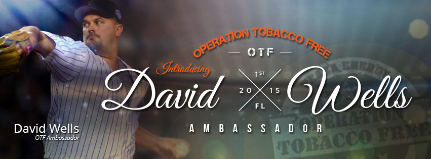 David Wells steps up to the plate for national anti-tobacco initiative, Operation Tobacco Free