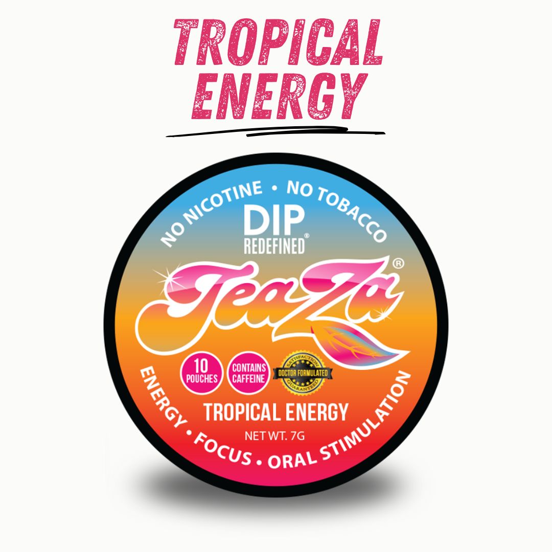 TeaZa Herbal Energy Pouches Tropical Puck TeaZa Herbal Energy Pouches Tropical Puck